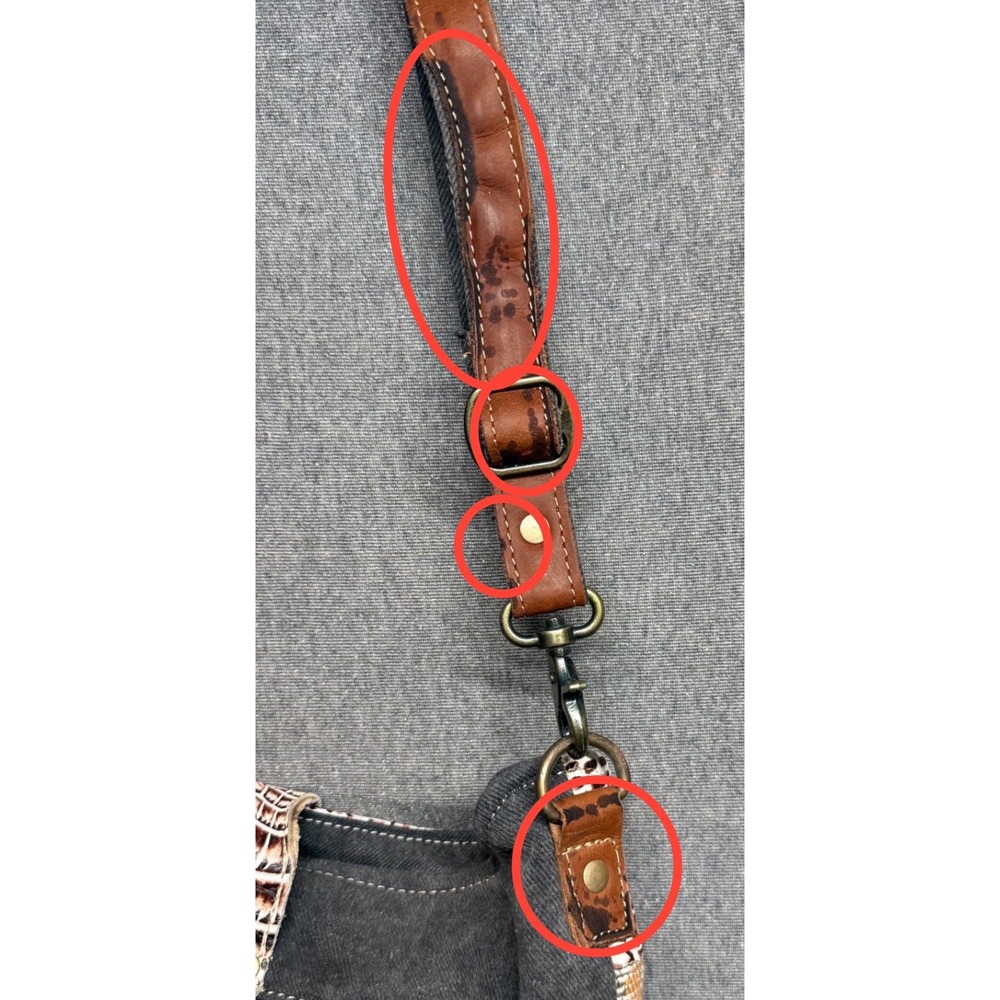 Myra Bag Crossbody Bag‎ Seneca Springs Southwestern Canvas Leather Multi-Color - Picture 9 of 11